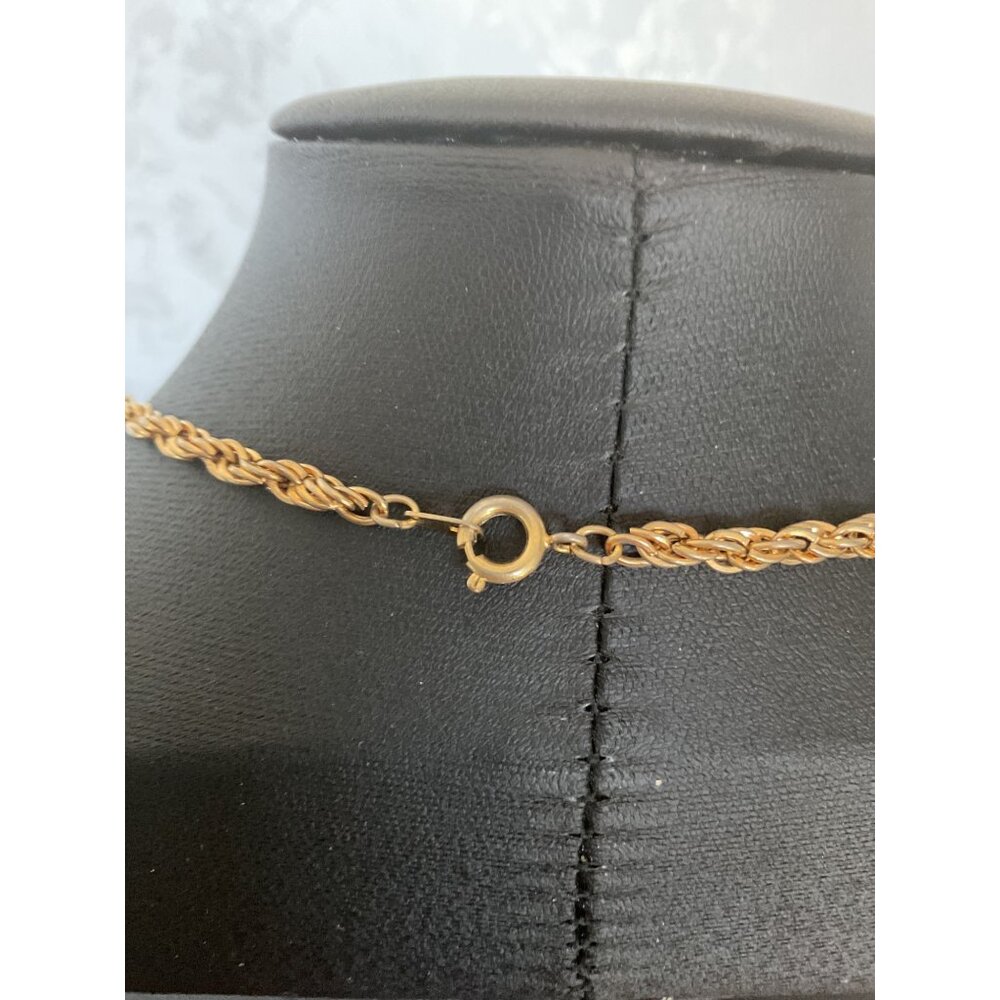 Gold-Tone Rope Chain Necklace With Spring Ring Clasp - Picture 4 of 4